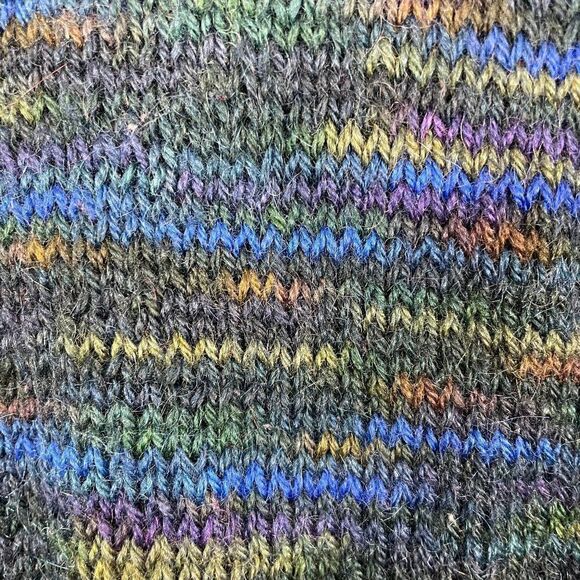 Vintage Handknit  Gold Button  Collared Open Knit Cardigan Sweater Shoulder Pad - Picture 3 of 4